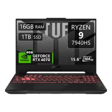 Asus Tuf A15 Fa507xi, Ryzen 9, 16gb, 1tb, Rtx4070, 15.6p