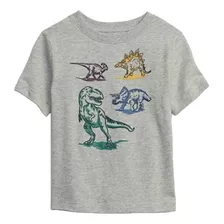 Camiseta Masculina Gap Original Cinza Dinossauro - 5 Anos