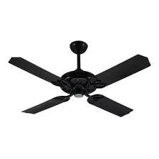 Ventilador De Techo Metálico Negro Motor Potenciado Apto Led