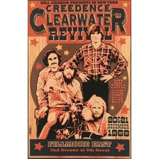 Poster Retrô - Creedence 1968 Concert 30x45cm Plastificado