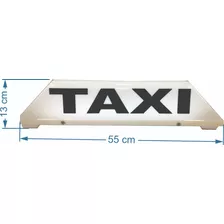 Cartel De Taxi 55 Cm Blanco Personalizado Led Somos Fábrica