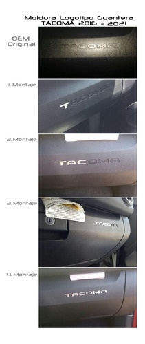 Letras Logotipo Guantera Toyota Tacoma 2016 - 2023 Foto 9