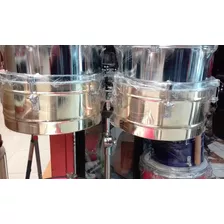 Timbal Nacional Reforzado Parches Matador Timbales Dorados