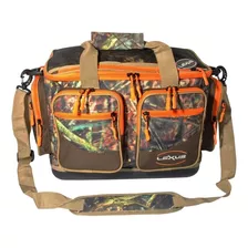 Bolso Pesca Lexus Lt-1676 Camo Base Rigida Porta Accesorios Color Naranja