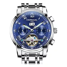 Tourbillon Reloj Mecanico Automatico Para Hombre, Color Plat