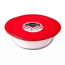 Fuentes De Vidrio Para Horno Freezer Con Tapa Ocuisine 2,3lt Color Rojo