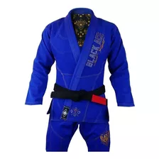 Kimono Black Ace Just Fight - Azul Gold