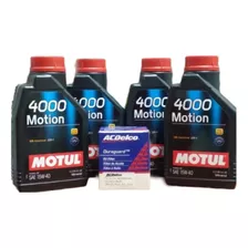 Aceite 15w40 Mineral Motul Combo 4lt + Filtro