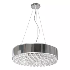 Lumimexico H8334-1 Lámpara Colgante Decorativa Acero Cromo E27 60w 5 Luces Color Gris