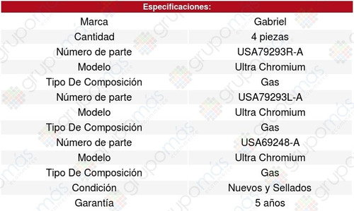 4 Amortiguadores Ultra Chromium Mazda Cx5 L4 2.5l 13-17 Foto 5