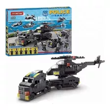 Bloques Construccion Armatodo Helicoptero Policía 6-1 343pcs Cantidad De Piezas 343