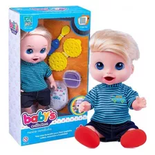 Boneco Menino Babys Collection Come E Faz Caquinha Supertoys