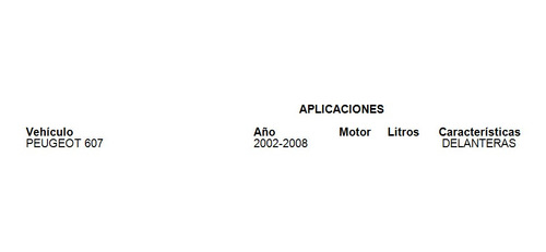 Peugeot 607 2003 Balatas Delanteras Grc Foto 4