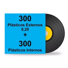 600 Plásticos Para Lp Disco Vinil. 300 Ext. Grosso + 300 Int