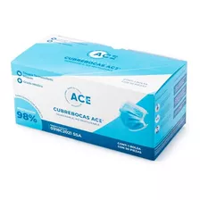 Cubrebocas Ace Premium Caja Con 50 Piezas Azul