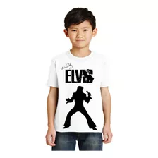 Camiseta Camisa Elvis Presley Cantor Infantil Criança B