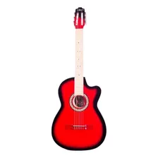 Guitarra Clásica La Purepecha Gcv Para Diestros Roja Sombra Barniz Brillante