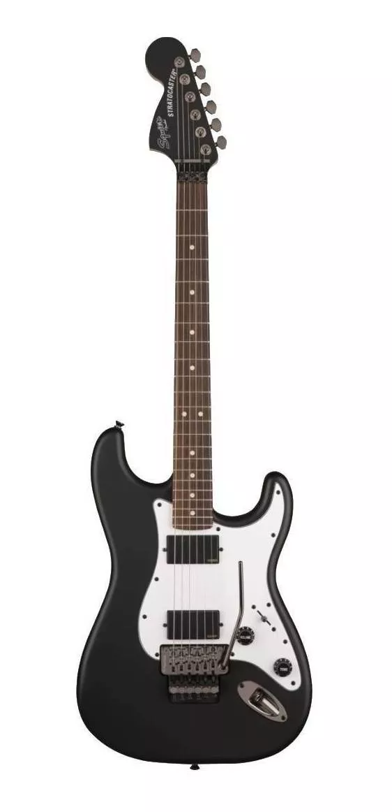 Guitarra Eléctrica Squier By Fender Active Contemporary Stratocaster Hh De Álamo Flat Black Laca Poliuretánica Con Diapasón De Laurel Indio