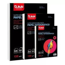 Papel Fotográfico Adesivo A4 Glossy 115g 100 Fls Cor Branco