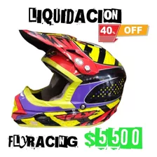 Casco Fly Motocross Super Liviano Oferta Imperdíble 