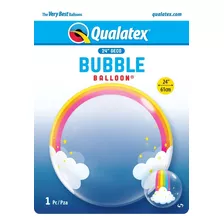 Globo Burbuja Nubes Arcoiris X 1 Qualatex-hcf 