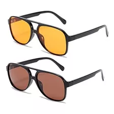 Lentes De Sol - Tianyesy Classic Vintage Aviator Sunglasses 