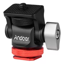 Andoer Mini Monitor Mount Tripé Cabeça Cold Shoe Adapter