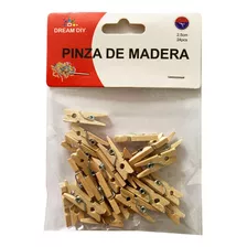 Pinza Perro De Ropa Madera Manualidades 2,5 Cm