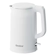 Chaleira Elétrica 1,7l Gaabor 1500w Aço Inox E Cabo Retrátil Cor Branco 220v