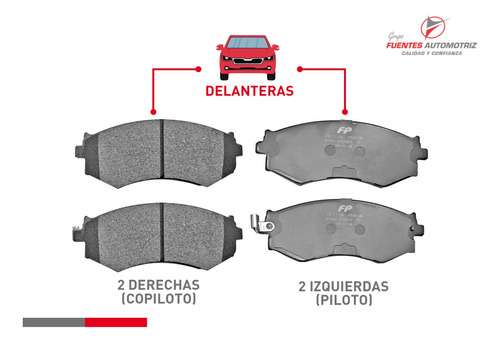 Juego Balatas Delanteras Nissan Stanza 1990 1991 1992 Foto 2