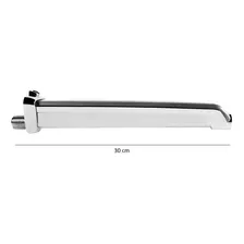 Braço Cano Para Chuveiro Elétrico Cromado 30cm Astra Cor Branco