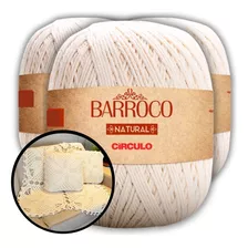 Kit 3 Barbante Barroco Natural Circulo 700g Número 6