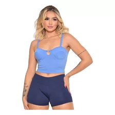 Kit 2 Short Fitness Academia Feminino Cós Alto Verão