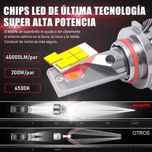 9012 Kit De Faros Led 40000lm Para 2011-2014 Chrysler 200 Foto 2