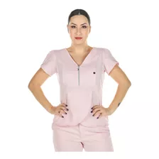 Blusa Scrub Transpassada Rosa Bebê