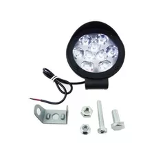 Pack 2u. /neblineros 9 Led Para Moto; Metálico - Luz Blanca