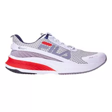 Tênis Masculino Progress Running Fila Color White/red/navy - Adulto 43 Br