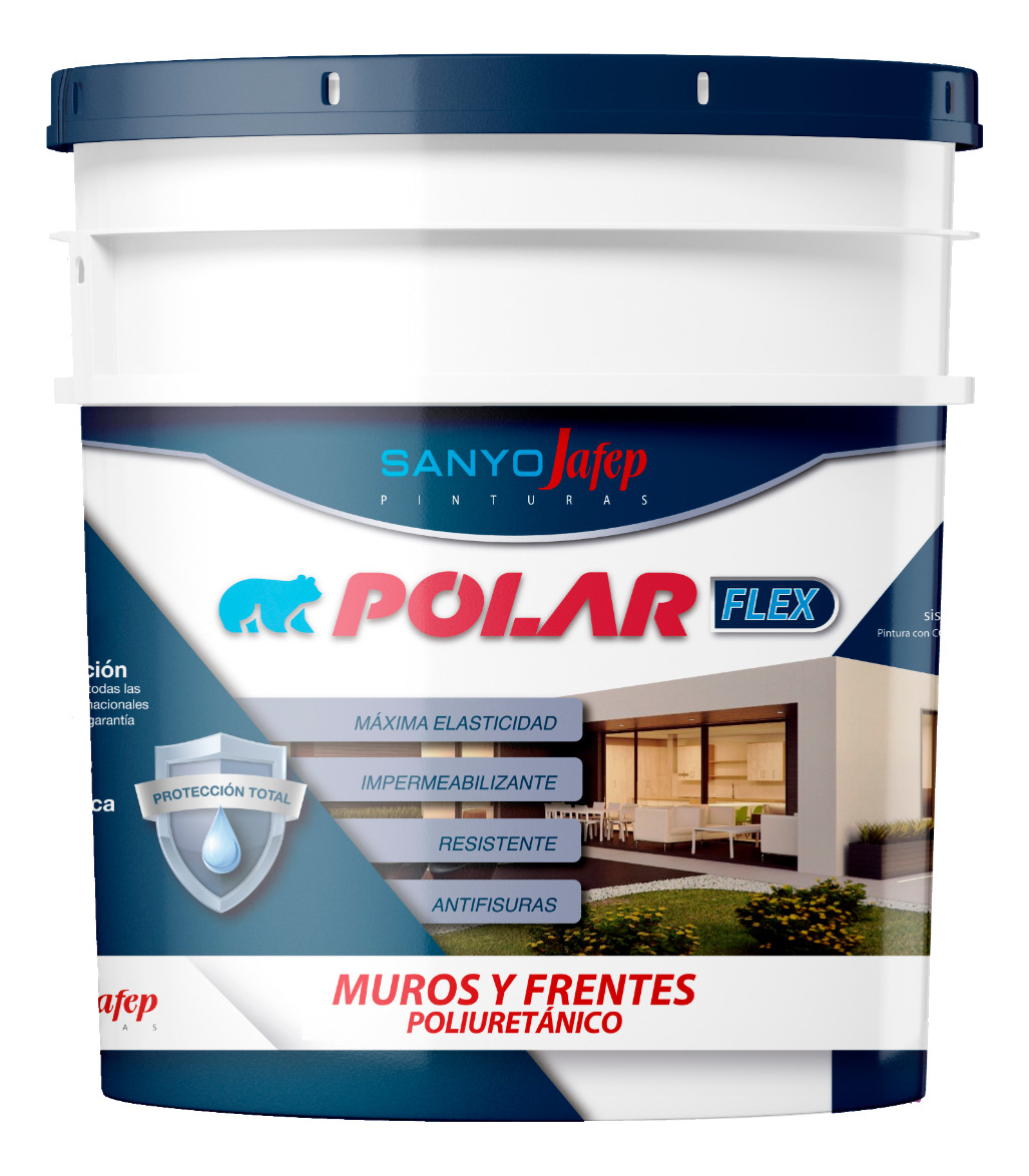 Polar Flex Pintura Impermeable Muros Y Frentes 1lt Promos!