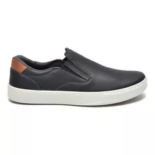 Tênis Masculino Sapatenis Slip On Iate Sem Cadarço Couro