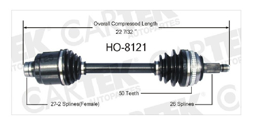 Flecha Delantero Lh Honda Civic Si Std L4 1999-2005 Ctk Foto 2