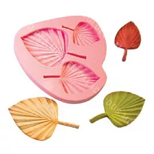 Molde De Silicone Folhas Palma Palmeira Confeitaria Biscuit