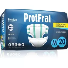 Fralda Geriatrica Protfral Premium M Pacote C/20 Protdesc Tamanho Médio