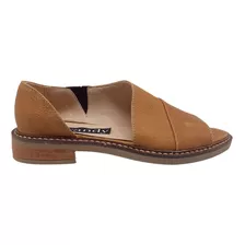 Sandalias Chatitas Flexible Abierta Cuero Mujer Zapato 145mk