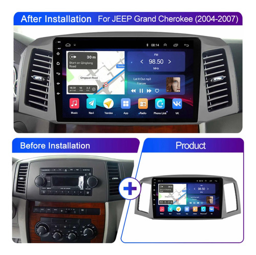 Radio Andorid Carplay 2+32 Jeep Grand Cherokee 2006-2010 Foto 3