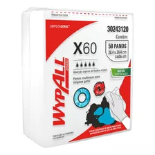 Pano Para Limpeza Wypall X60 Dobrado Superfícies Em Geral 50 Cor Branco