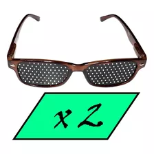 Gafas Estenopeicas Con Agujeritos, Mejoran Tu Vision 2 Unid