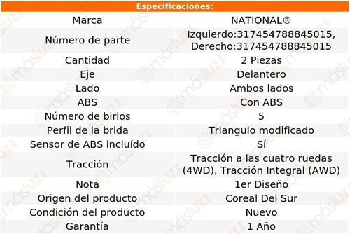 2- Mazas Delanteras Con Abs Blazer 1995/1997 National Foto 5