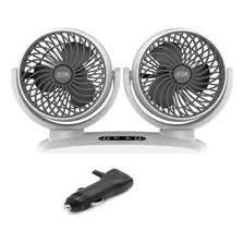 Ventilador 12v 24v Dual 4 Aspas 360° Auto Chata Camion Usb 