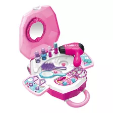 Kit Salão De Beleza Infantil Completo Com Acessórios Maleta Cor Colorido