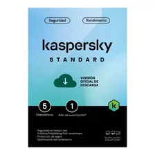 Kaspersky Antivirus Standard 5 Dispositivos Por 1 Año